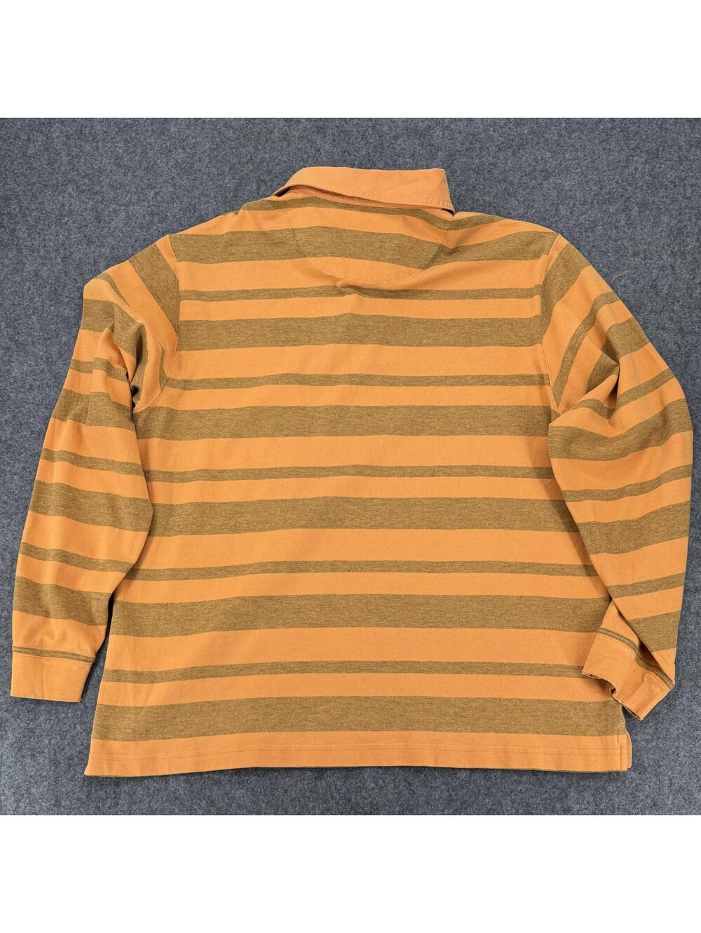 Aigle Relaxed Fit XL Striped Cotton Polyester‎ Polo Shirt - Picture 6 of 8